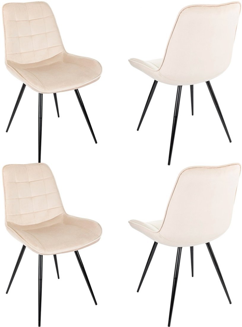 Стул Бюрократ CH-K2 4 шт (бежевый Holland 06/черный) - фото