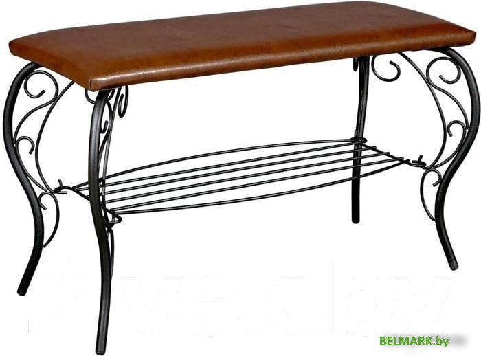 Банкетка Sheffilton Грация 685 коричневый/черный муар - фото