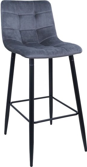 Стул AksHome Stella (серый велюр HLR21/черный) - фото