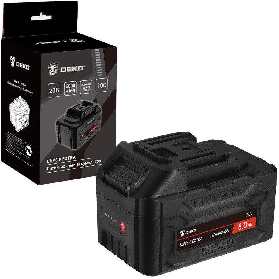 Аккумулятор Deko UNV6.0 Extra 063-4498 (20В/6 Ач) - фото