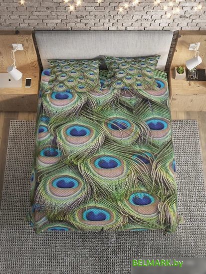 Покрывало JoyArty Мир павлина bcsl_29398 (220x235, 2 наволочки) - фото