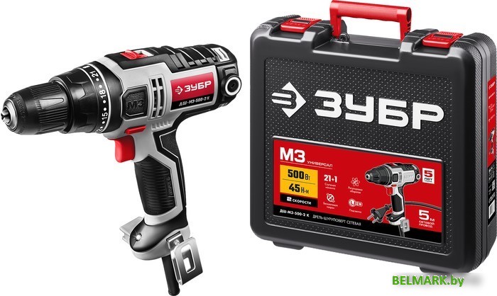 Дрель-шуруповерт Зубр ДШ-М3-500-2 К - фото