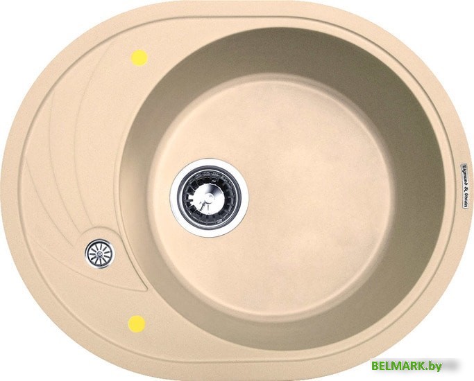 Кухонная мойка Zigmund & Shtain Kreis OV 575 (топленое молоко) - фото