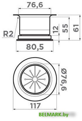 Горловина Omoikiri NA-04 AB-022 - фото2