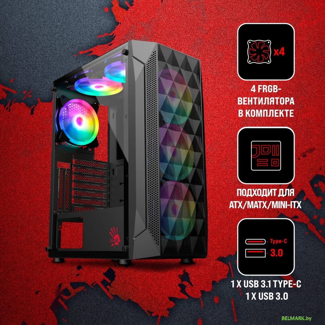 Корпус A4Tech Bloody BD-CC107F (черный) - фото2