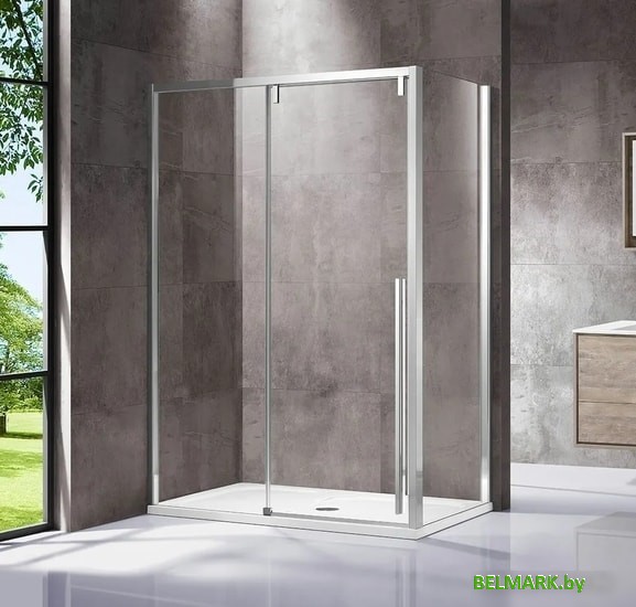 Душевой уголок Vincea Lugano VSR-1L8014CL-1 (хром/прозрачное) - фото