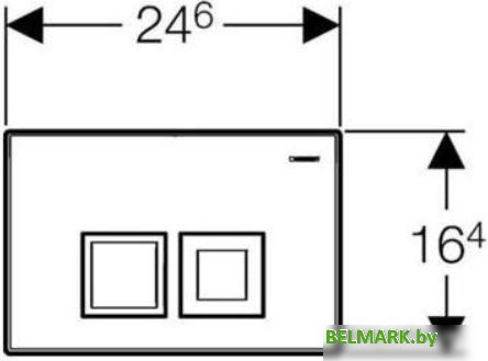 Панель смыва Geberit Delta 50 115.135.21.1 (глянцевый хром) - фото2