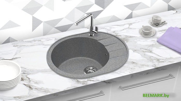 Кухонная мойка Berge BR-6201 (графитовый матовый) - фото2