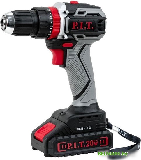 Ударная дрель-шуруповерт P.I.T. PSR18-D4 (с 2-мя АКБ, кейс, набор оснастки) - фото
