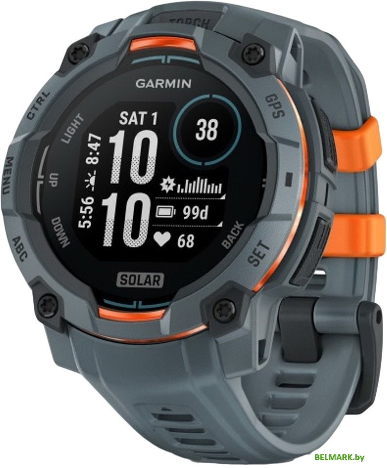Умные часы Garmin Instinct 3 Solar 45 мм (серый) - фото