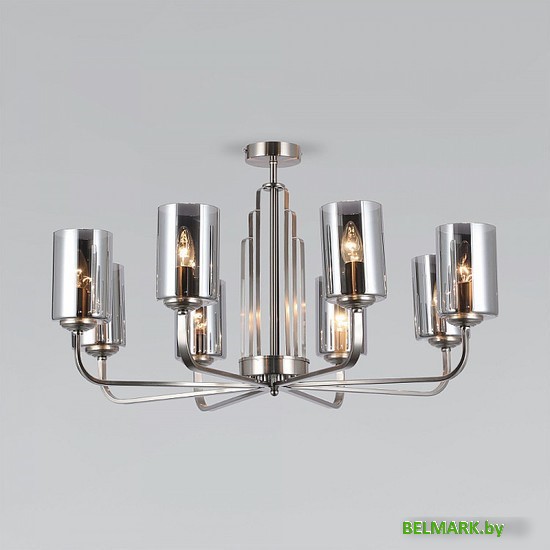 Люстра средней высоты Евросвет Defi 60138/8 сатин-никель - фото