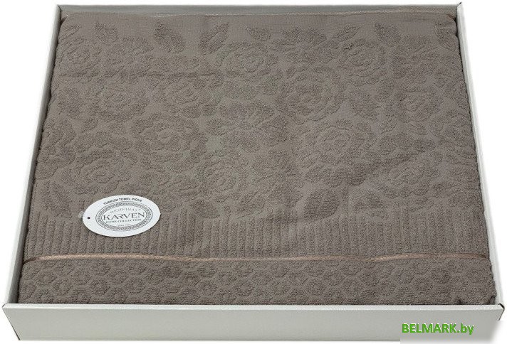 Плед Karven Rose Евро P 959 v5 (серо-бежевый) - фото