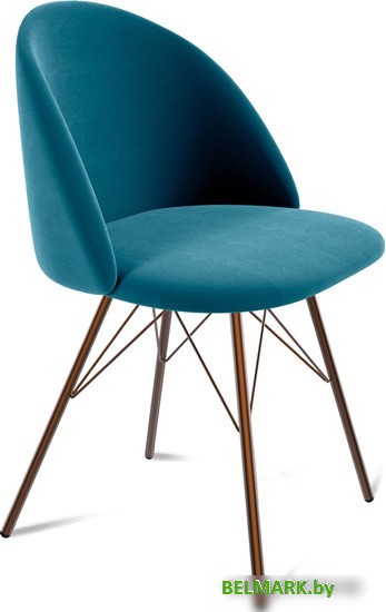 Стул Sheffilton SHT-ST35/S37 (тихий океан/медный металлик) - фото