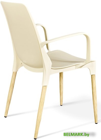 Кресло Sheffilton SHT-S76-1 (бежевый/светлый орех) - фото2