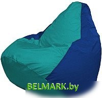 Кресло-мешок Flagman Груша Супер Мега 4XL Г5.1-291 (бирюзовый/синий) - фото