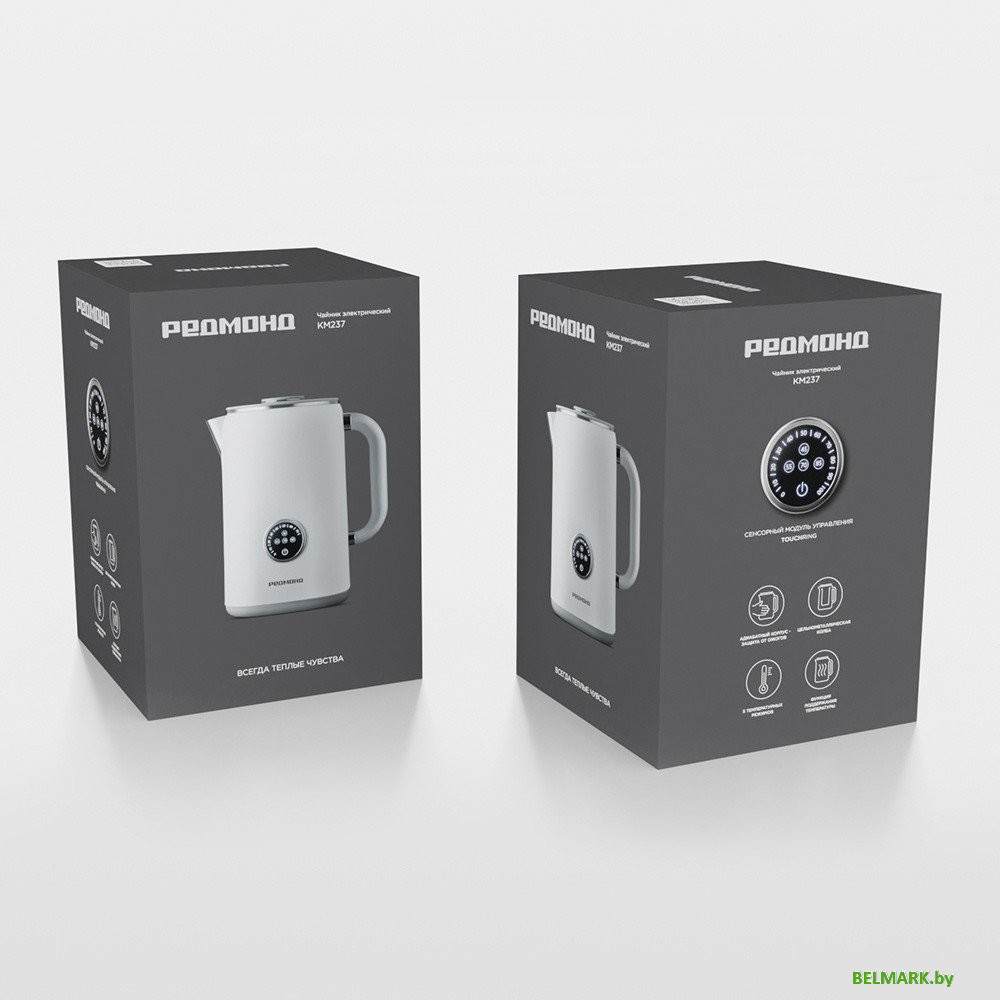 Электрический чайник Redmond (Редмонд) KM237 (белый) - фото2