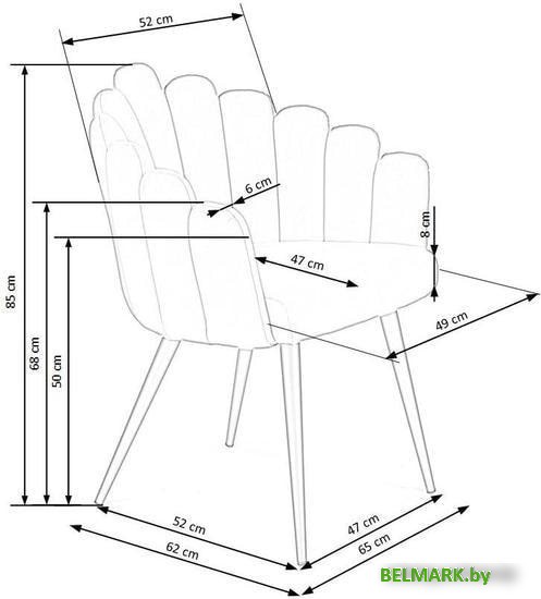 Стул с подлокотниками Halmar K410 (темно-зеленый) - фото2