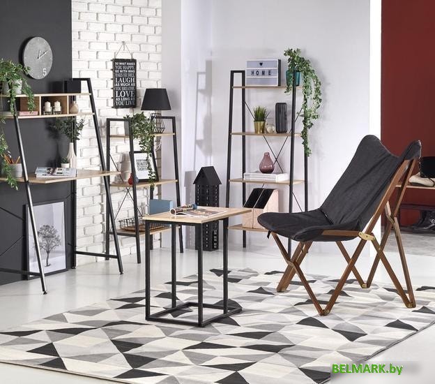 Полка Halmar NARVIK REG-1 34/32/148 (дуб сонома/черный) - фото2