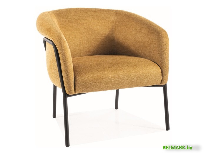 Интерьерное кресло Signal Clover Brego 68 (карри/черный) - фото