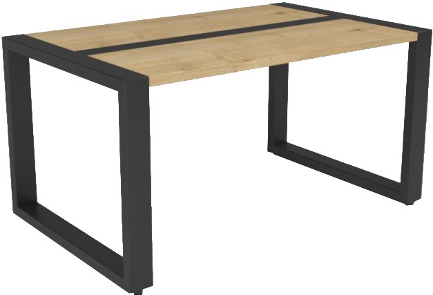 Журнальный столик Дабер 001 СЖ1.0.2.11 (черный/древесина натуральная) - фото