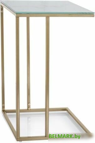 Журнальный столик Signal Symphony G (белый мрамор/золотой) - фото