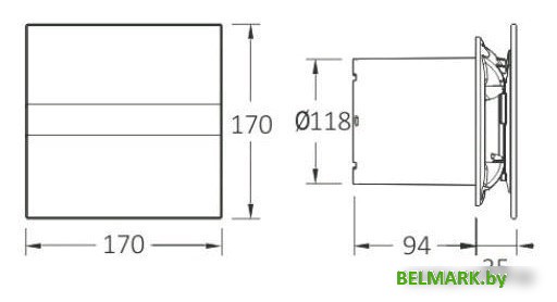 Вытяжной вентилятор CATA E-120 GT - фото2