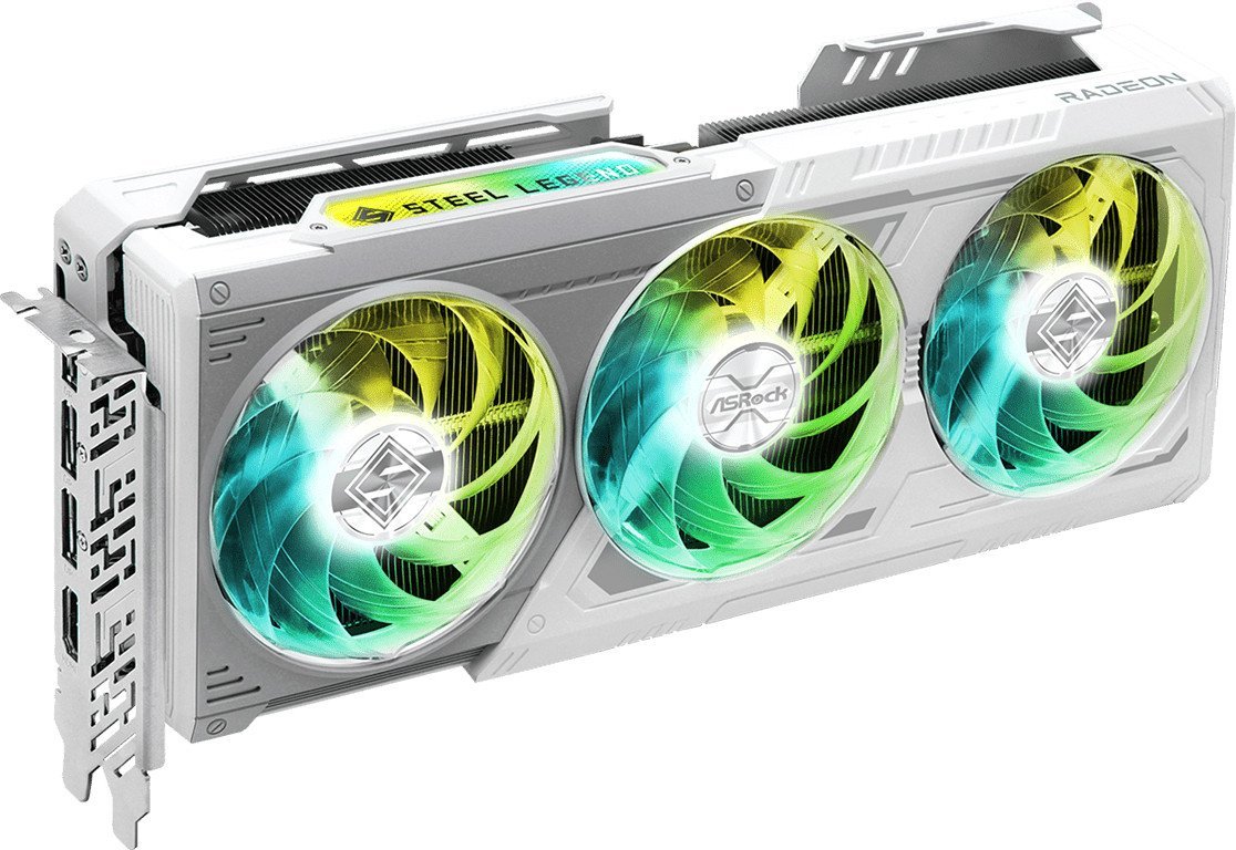 Видеокарта ASRock AMD Radeon RX 9070 XT Steel Legend 16GB RX9070XT SL 16G - фото