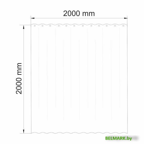 Шторка-занавеска для ванны Wasserkraft Vils SC-10102 - фото2