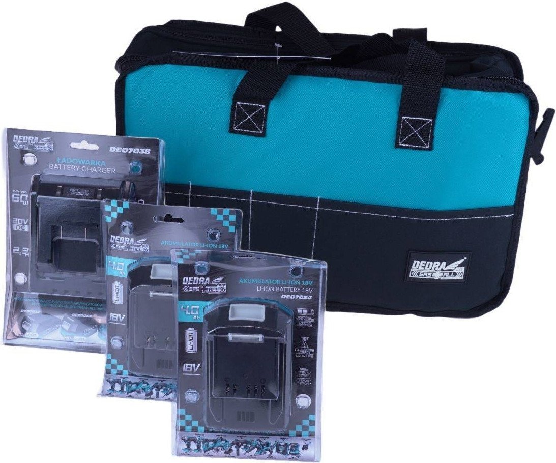 Аккумулятор с зарядным устройством Dedra DED7030G03 (20В/2x4 Ач + 20В) - фото2