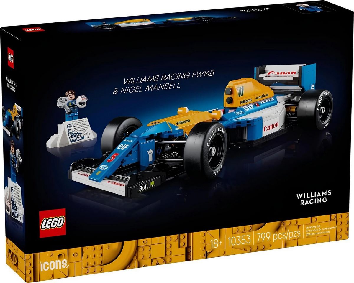 Конструктор LEGO Icons 10353 Гоночная машина Williams Racing FW14B & Nigel Mansell - фото