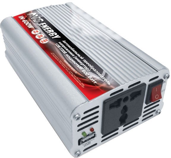 Автомобильный инвертор AVS 12/220V IN-600W - фото