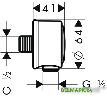 Крепление шланга Axor Montreux Fixfit 16884000 (хром) - фото2
