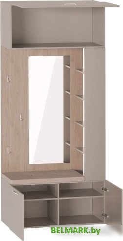 Стенка Мебельград Джерси с зеркалом (капучино) - фото2