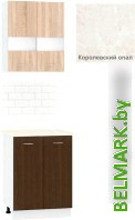 Готовая кухня Кортекс-мебель Корнелия Экстра 60р2д (дуб сонома/венге/королевский опал) - фото