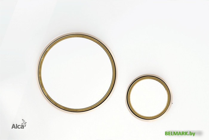 Панель смыва Alcaplast M775 (белый/золотистый) - фото