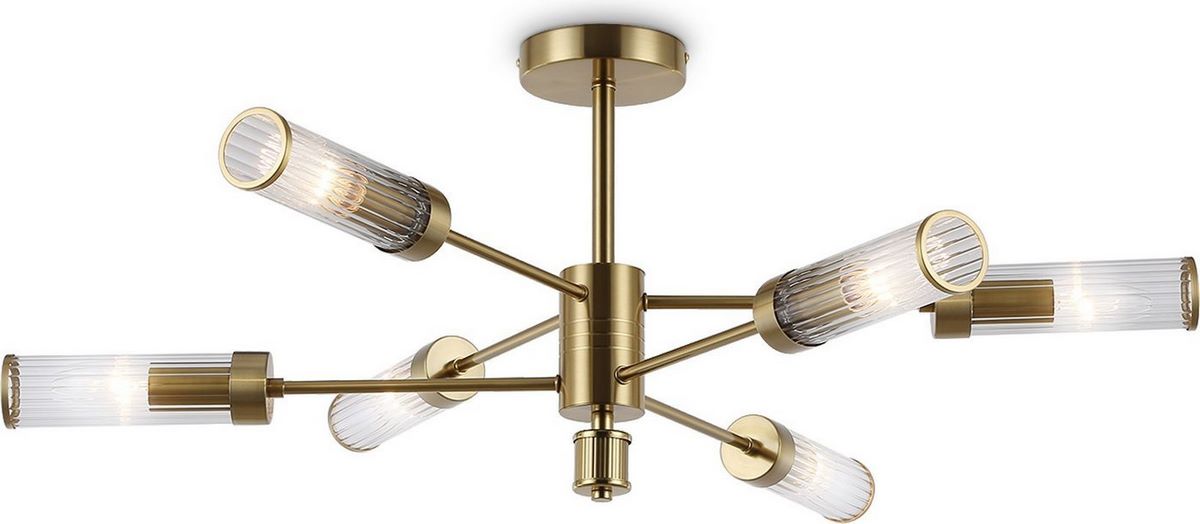 Припотолочная люстра Ambrella LH55161/6 BS/CL (латунь/прозрачный) - фото2