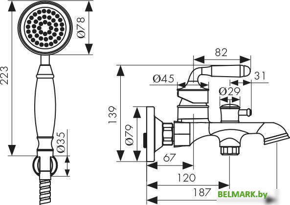 Смеситель Kaiser Vincent 31522-1 (бронза) - фото2