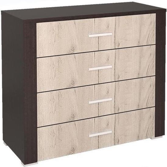 Комод Интерлиния Коламбия КЛ-9 (дуб венге/дуб серый) - фото