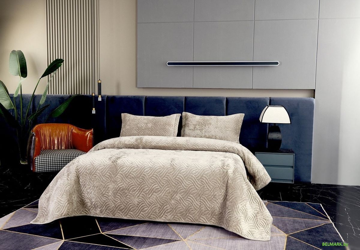 Набор текстиля для спальни Sofi De MarkO Деварта 160x220 Пок-Дв-160x220кп (капучино) - фото2