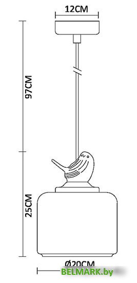 Подвесная люстра Arte Lamp Passero A8029SP-1WH - фото2