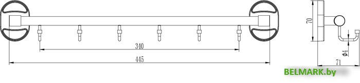 Крючок для ванны Ledeme L1916-6 - фото2