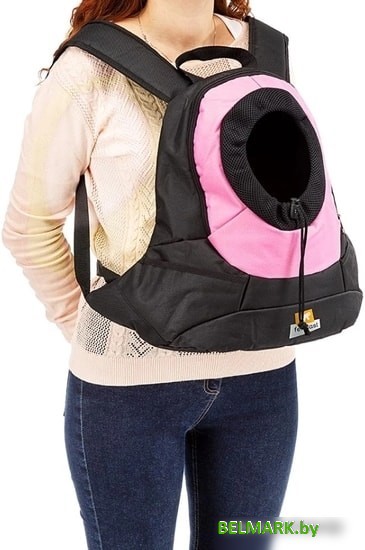 Рюкзак-переноска Ferplast Kangoo L 85748316 (черный/розовый) - фото2