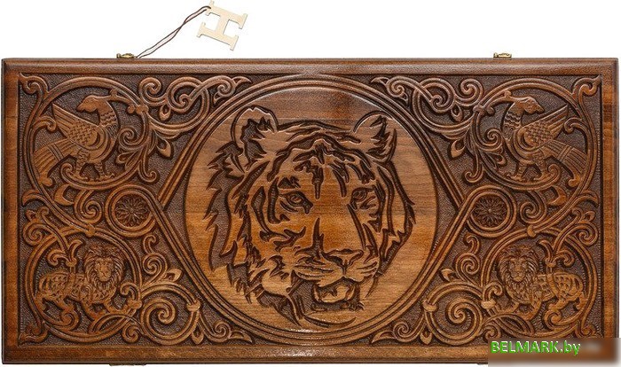 Шахматы/нарды Haleyan Тигр Люкс kh007 - фото