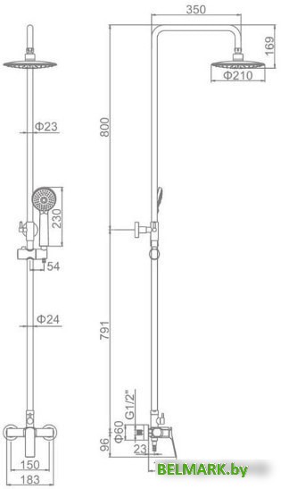 Душевая система Ledeme L2475 - фото2