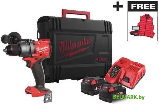 Ударная дрель-шуруповерт Milwaukee M18 FPD3MC-502X 4933499451 (с 2-мя АКБ, кейс) - фото