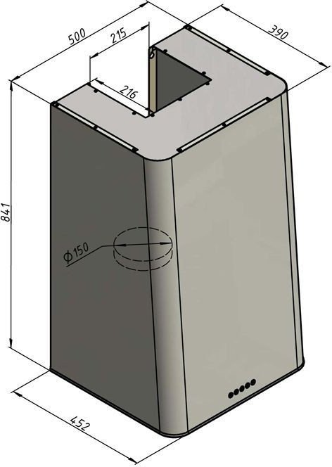 Кухонная вытяжка Elikor MIX 50Н-650-Э3Д 951324 (нержвеющая сталь) - фото2