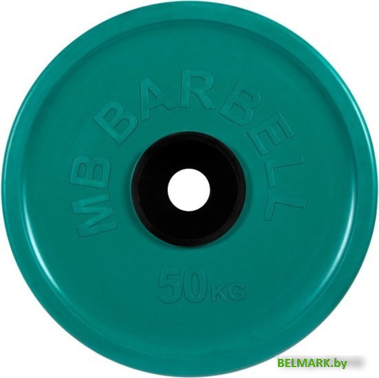 Диск MB Barbell Евро-классик 51 мм (1x50 кг, зеленый) - фото