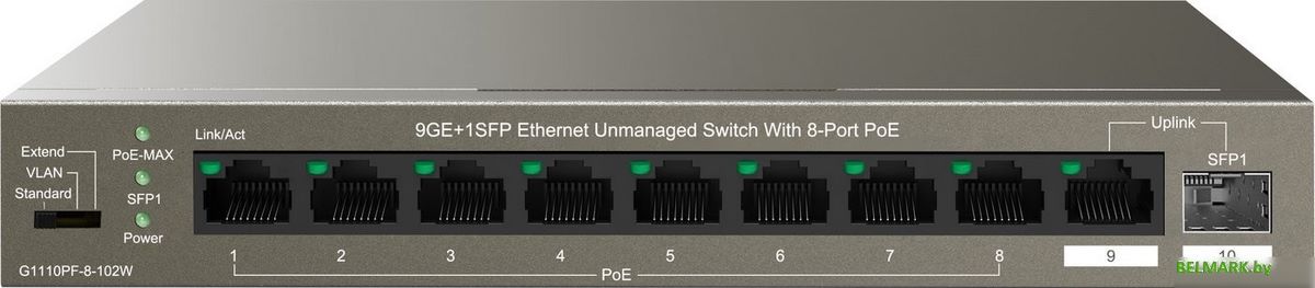 Неуправляемый коммутатор IP-COM G1110PF-8-102W - фото