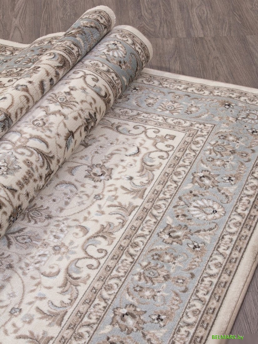 Ковер для жилой комнаты Merinos Valencia Deluxe F014-STAN-CREAM-L.BLUE (2х3) - фото2