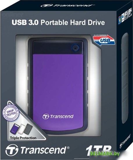 Внешний жесткий диск Transcend StoreJet 25H3P 1TB (TS1TSJ25H3P) - фото2